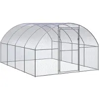 vidaXL Outdoor-Hühnerstall 3x4x2 m Verzinkter Stahl