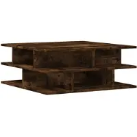vidaXL Couchtisch Räuchereiche 70x70x29 cm Holzwerkstoff