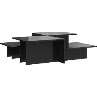 vidaXL Couchtische 2 Stk. Hochglanz-Schwarz Holzwerkstoff