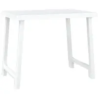 vidaXL Campingtisch Weiß 79x56x64 cm PP Holzoptik