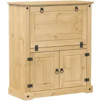 vidaXL Weinschrank Corona 97x45x114 cm Massivholz Kiefer