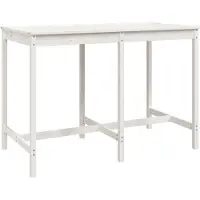 vidaXL Gartentisch Weiß 159,5x82,5x110 cm Massivholz Kiefer