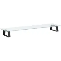 vidaXL Monitorständer Schwarz 80x20x8 cm Hartglas und Metall