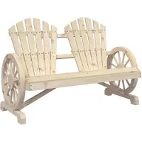 vidaXL Adirondack-Gartenstuhl 2-Sitzer Massivholz Tanne