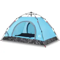 vidaXL Campingzelt 2 Personen Blau Quick Release