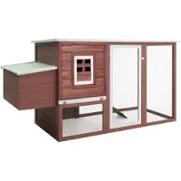 vidaXL Garten-Hühnerstall mit 1 Legenest Braun Holz