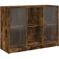 vidaXL Sideboard Räuchereiche 102x37x75,5 cm Holzwerkstoff
