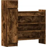 vidaXL Schuhschrank Räuchereiche 100,5x28x100 cm Holzwerkstoff