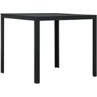 vidaXL Couchtisch Schwarz 78x78x74 cm HDPE Holzoptik