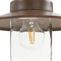 LINDBY Eloretta Wegeleuchte, 110 cm, Stahl, rost, E27, IP44 - , Eloretta, dimmbar, Braun / Rost, für Terrasse, Metall, Landhaus / Rustikal