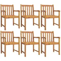 vidaXL Gartenstühle 6 Stk. 56x55,5x90 cm Massivholz Akazie