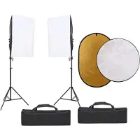 vidaXL Fotostudio-Set mit Beleuchtung und Reflektor