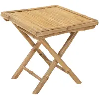 Mega Collections Beistelltisch oder Gartentisch Sansibar - Bambusholz - zusammenklappbar - 40 x 40 x 40 cm - innen/au