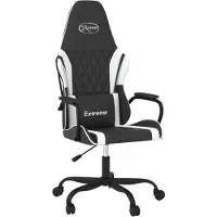 vidaXL Gaming-Stuhl Schwarz und Weiß Kunstleder