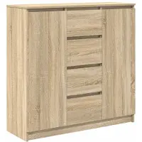 vidaXL Sideboard mit Schubladen Sonoma-Eiche 100,5x35x98,5 cm
