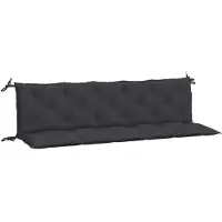 vidaXL Gartenbank-Auflagen 2 Stk. Schwarz 180x50x7 cm Oxford-Gewebe