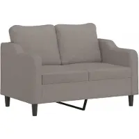 vidaXL 2-Sitzer-Sofa Taupe 120 cm Stoff