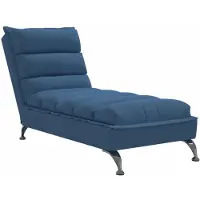 vidaXL Chaiselongue mit Kissen Blau Stoff