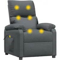 vidaXL Massagesessel Dunkelgrau Stoff