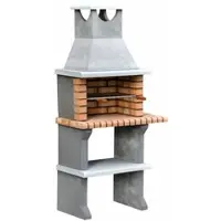 MAESTRO FERRETERO MF - Grillkamin Modell Luna Plus XL (Grau, Orange - 95 x 47 x 190 cm) REF: 3541 - Für den Außenbereich