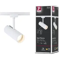 Paulmann URail LED-Schienenspot Theron, 3000K, signalweiß dimmbar, weiß / opal, für Wohn- / Esszimmer, Kunststoff, Modern