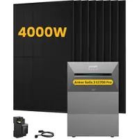 Anker SOLIX Solarbank 3 E2700 Pro, mit 8 x 500 Bifaziale Solarmodule, by Powerness - 8.1kWh / 1 x Smart Meter / Selbstabholung