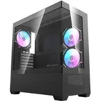 Darkflash DS900 AIR kompiuterio dėklas (juodas) + 7 ARGB ventiliatoriai