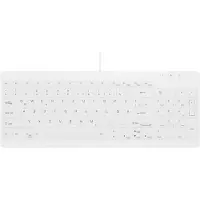 Cherry Design Active Key QuickClean Medizinische Tastatur Abnehmbare Abdeckung Kompakt Kabelgebunden Weiß DE C7012, Kabelgebunden, USB, Scherenschalter, Weiß