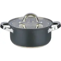 Alpina Kochtopf mit Deckel 18cm 2.4L Induktion Topf schwarz