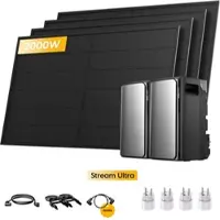 EcoFlow 2x Stream Ultra, All-in-One Speicher für Balkonkraftwerke, mit 4 x 500W Bifaziale Solarmodule, by Powerness - 2x Stream Ultra | 3840Wh / 4 x Smart Plug / Selbstabholung