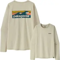 Patagonia - Women's L/S Cap Cool Daily Shirt Boardshort Logo - Funktionsshirt Gr S beige