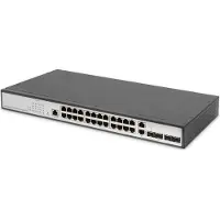 Digitus 24-Port Gigabit Switch, 19 Zoll, Managed, 2 Uplinks, Managed, L2, Gigabit Ethernet (10/100/1000), Rack-Einbau