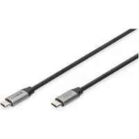 Digitus USB-C - USB-C Anschlusskabel, USB 3.2 Gen1, 4K / 60 Hz, 1m, 1 m, USB C, USB C, USB 3.2 Gen 1 (3.1 Gen 1), 5 Gbit/s, Schwarz