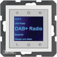 Berker BER 30848989 Radio Touch UP DAB+ Bluetooth S.1/B.x polarweiß glänzend