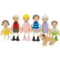 Bigjigs Holz Puppenhaus Familie Puppennachhaltiges Spielzeug