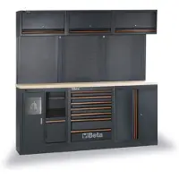 Beta Werkstatteinrichtung, Multiplex-Arbeitsplatte, 157-teilig, C45PRO 2.0 AW/157UT