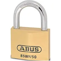ABUS Zylindervorhangschloss 85WY/50 vs. Schlosskörperbreite 50 mm Messing verschiedenschliessend