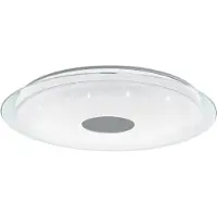 Eglo LANCIANO-Z Wand-/Deckenleuchte Lampe Beleuchtung - H9,5 x Ø77 cm - weiß, transparent - 38,1W inkl. - IP20