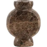 Mr. Stoned Marmorvase Circle Braun