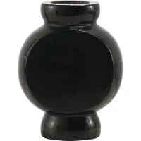 Mr. Stoned Marmorvase Circle Schwarz