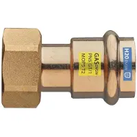 FRABO Verschraubung mit Schwenk-Mutter flachdichtend 3/4 x 22 mm Rotguss