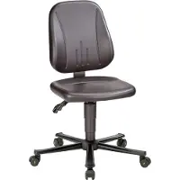 BIMOS Arbeitsstuhl ESD Unitec 2, schwarz Sitzhöhe 440-620 mm, Kunstleder, mit Rollen