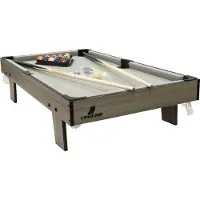 Cougar Billardtisch Mini 3 ft Eiche/Grau | Mini Pooltisch - Inklusive Sämtlichem Zubehör | Tischbillard für Kinder und Erwachsene | Indoor Pool / Billard Tisch | Maße 91,5 x 51 x 20,5 cm