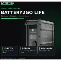 BMZ POWER2GO LIFE Powerstation 2.500 Wh 2.500 W – 0 % MwSt. § 12 Abs. 3 UStG
