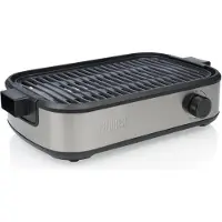 Princess Table Chef Purify – 103215 – Tischgrill – 35 x 21 cm – Tischgrill und Barbecue mit Luftfiltersystem – Integrierte Absaugung – Bis zu 260 Grad – PFAS-frei – 1800 W