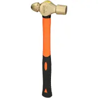 Ks Tools BRONZEplus, Schlosserhammer, Aluminium-Bronze, Glasfaser, Schwarz, Bronze, Orange, 285 mm, 340 g