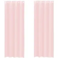 vidaXL Voile Vorhänge mit Ösen 2 Stk. Hellrosa 140x300 cm