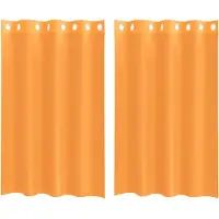 vidaXL Voile Vorhänge mit Ösen 2 Stk. Orange 140x175 cm