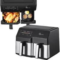 Extralink Air Fryer SJ-1000 10L (6L + 4L), 2500 W, Dual Basket, Heißluftfritteuse