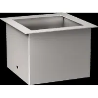 Kwc AR Abfallabwurfhülse, RODAN, Edst., 175x121x175 mm, Einbau von oben